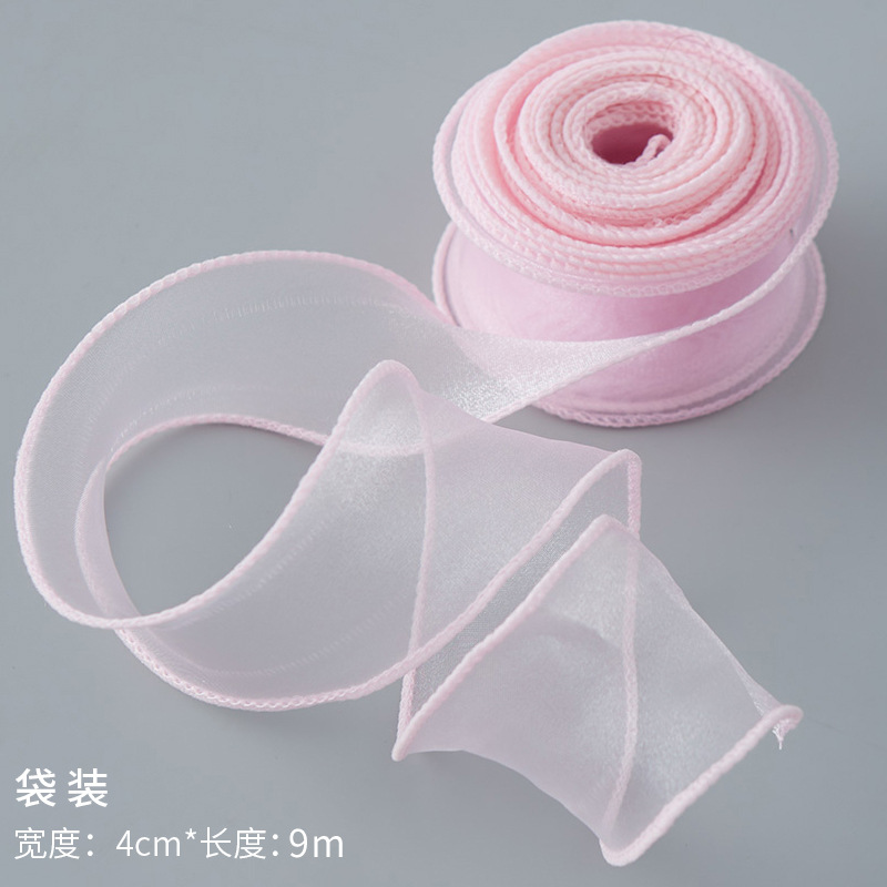 Cinta de embalaje de flores ramo de hilo mágico embalaje cinta de copia material de tienda de flores cinta al por mayor hilo de cola de pescado de color sólido