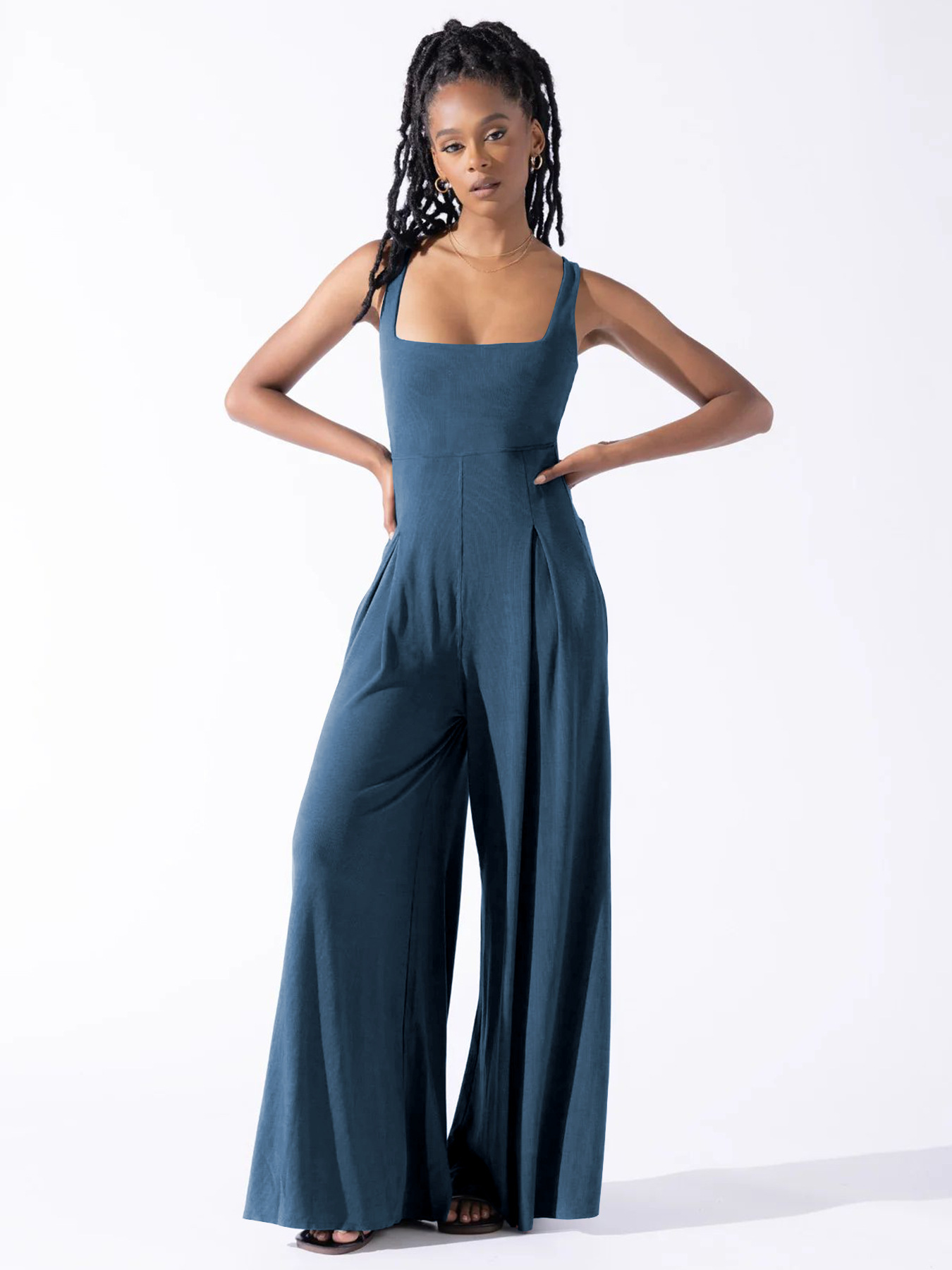 Women's Daily Street Simple Style Streetwear Solid Color Full Length Jumpsuits display picture 18