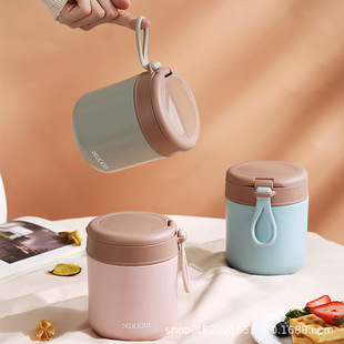 Factory New 304 stainless steel sealed soup cup Japanese portable breakfast cup student soup can Milk Cup