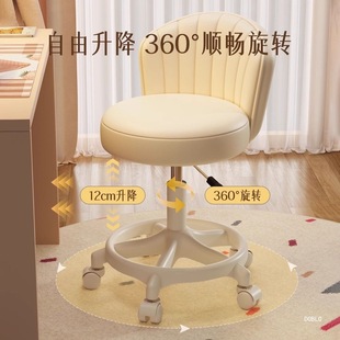 Makeup Chair, Home Computer Chair, Dressing Table, Swivel Chair, Beauty Manicure Pulley Stool, Liftable Backrest Chair, Silent