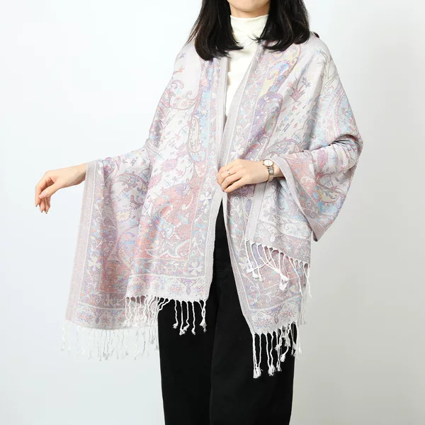 Cross-Border Scarf Ethnic Style Jacquard Cashew Tassel Shawl New Spring and Autumn Cotton Women's Long Scarf Turban