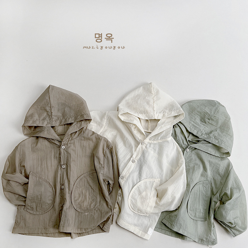 Children's Air Conditioning Shirt, Summer Clothing for Boys and Girls, Lightweight Breathable Sun Protection Suit, Air Conditioning Suit for Girls, Japanese and Korean Style Outerwear, Trendy Kids' Clothing