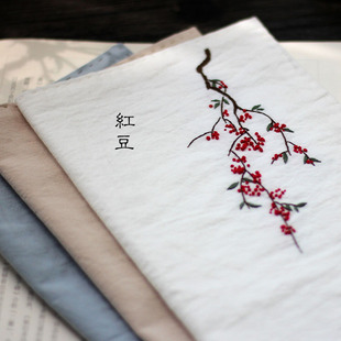 Red Bean Cotton Men's Girlfriend Sweat-absorbent Handkerchief Embroidered Handkerchief Diy Material Bag Valentine's Day Gift