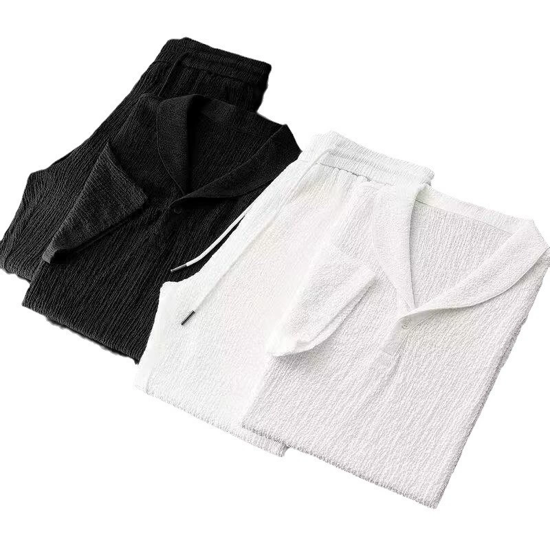 Летний ультратонкий шелковый комплект, спортивная футболка, хлопок и лен, плюс размер