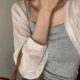 French Style Small Waistle Ice Silk Knitted Sunscreen Cardigan Women's Thin Shawl Early Spring with Slip Skirt Outer Top Blouse