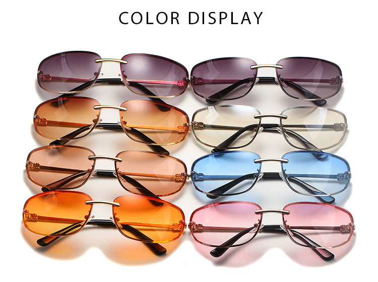 Men's Sunglasses New Millennium Style Y2K Retro Mercury Silver Frameless Fashion Sunglasses Hip Hop Sunglasses_viptrois.com