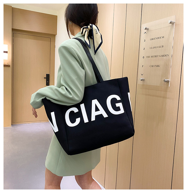 Women's Large Canvas Letter Basic Classic Style Open Tote Bag display picture 18