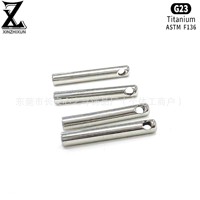 F136钛合金侧孔螺纹直杆耳钉耳骨钉0.9牙DIY万能杆耳轮穿刺饰品