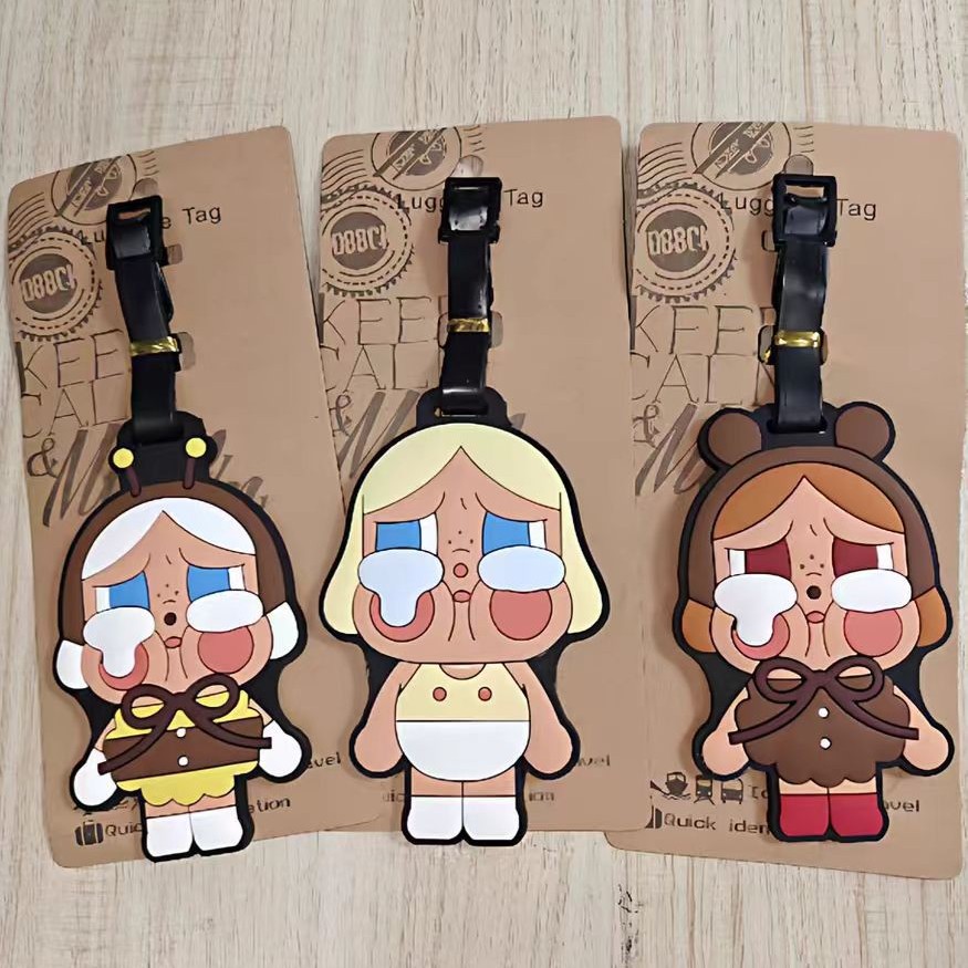 Crybaby Cartoon Trendy Cute Funny Crying Baby Luggage Tag Travel Check-In Logo Boarding Pass Luggage Tag