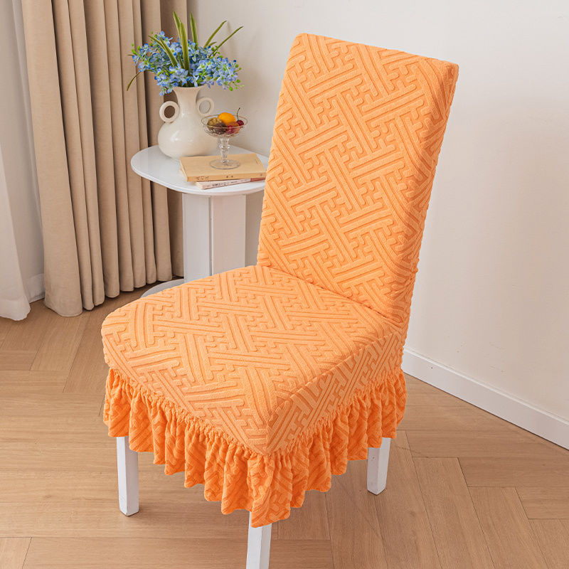 Style skirt chair cover-vibrant orange