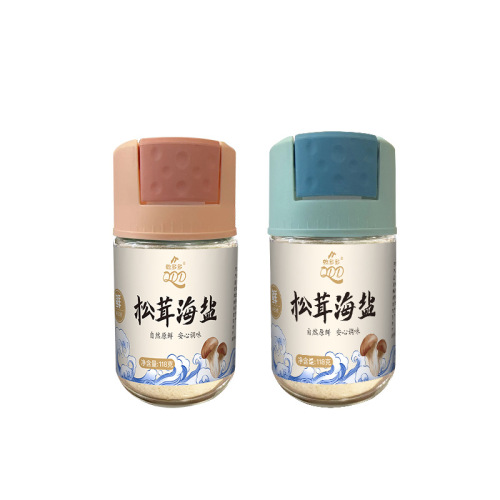 Household Matsutake Sea Salt Seasoning 118g Bottle for Cooking, Pickling, Filling, Delicious Solid Seasoning Salt