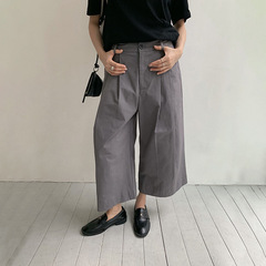 苏奈 韩系2025秋季新款高腰显瘦百搭西装休闲裤女宽松阔腿裤子女