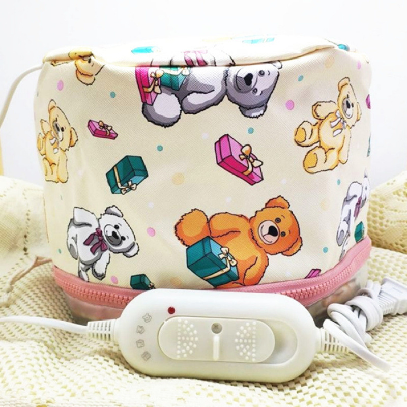 家庭用加熱キャップヘアマスク蒸発キャップスチームベイクドオイルキャップ女性の電気加熱ヘアキャップ染毛剤ヘアケアヘアケア帽子|undefined