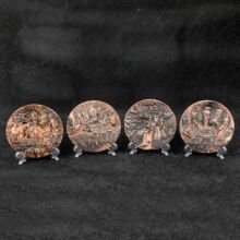 文创国潮四大名著大铜章纪念章 纪念品红楼梦水浒传西游记三国