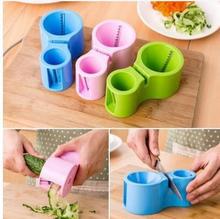 新品TV产品 创意厨房用品 螺旋形双头刨丝器切丝器带磨刀器