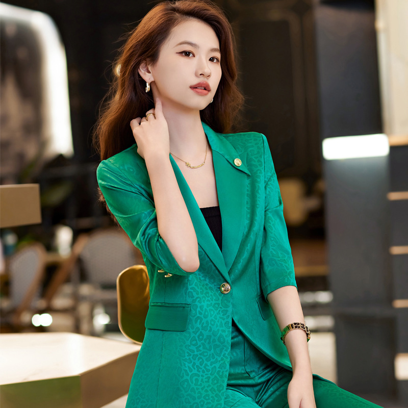 Blazer Women's Design Niche No-Iron Thin Casual Professional Wear Elegant Goddess Style Suit Work Clothes Formal Wear