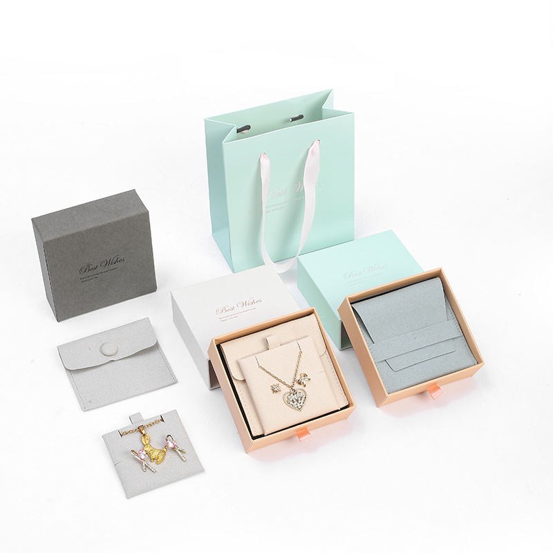 Fabricante cajón portátil joyero collar pendiente pulsera caja de regalo regalo regalo de vacaciones caja de regalo de mano de alta gama