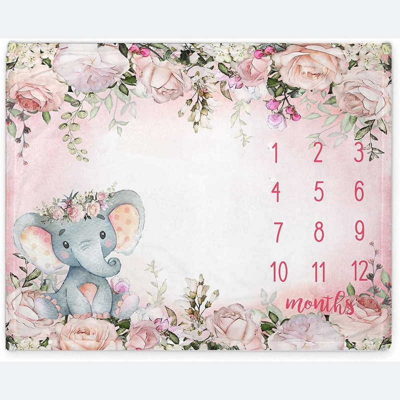 赤ちゃんマイルストーンデジタル月記念ブランケットフランネル写真撮影背景ブランケット赤ちゃんブランケットブランケット写真撮影ブランケット