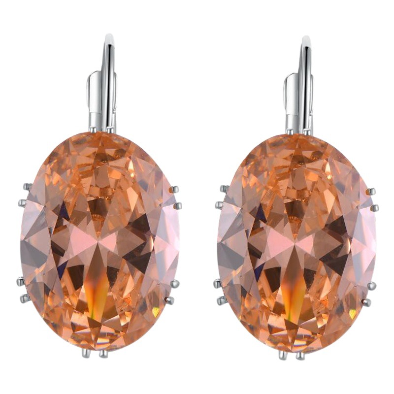 Nuevo estilo coreano joyería popular moda elegante de las niñas micro-incrustaciones de diamantes cuadrados oreja espárragos oreja hebilla pendientes fábrica recta