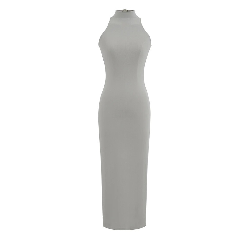 2025 New Summer Style High-Neck Sleeveless Vest Dress Bottoming Long Skirt Korean Style Outer Wear Slimming Pure Lust Sexy Dress
