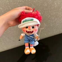 正版跨境毛绒玩具雀斑男孩挂件玩偶挂件爆炸头公仔钥匙扣包挂