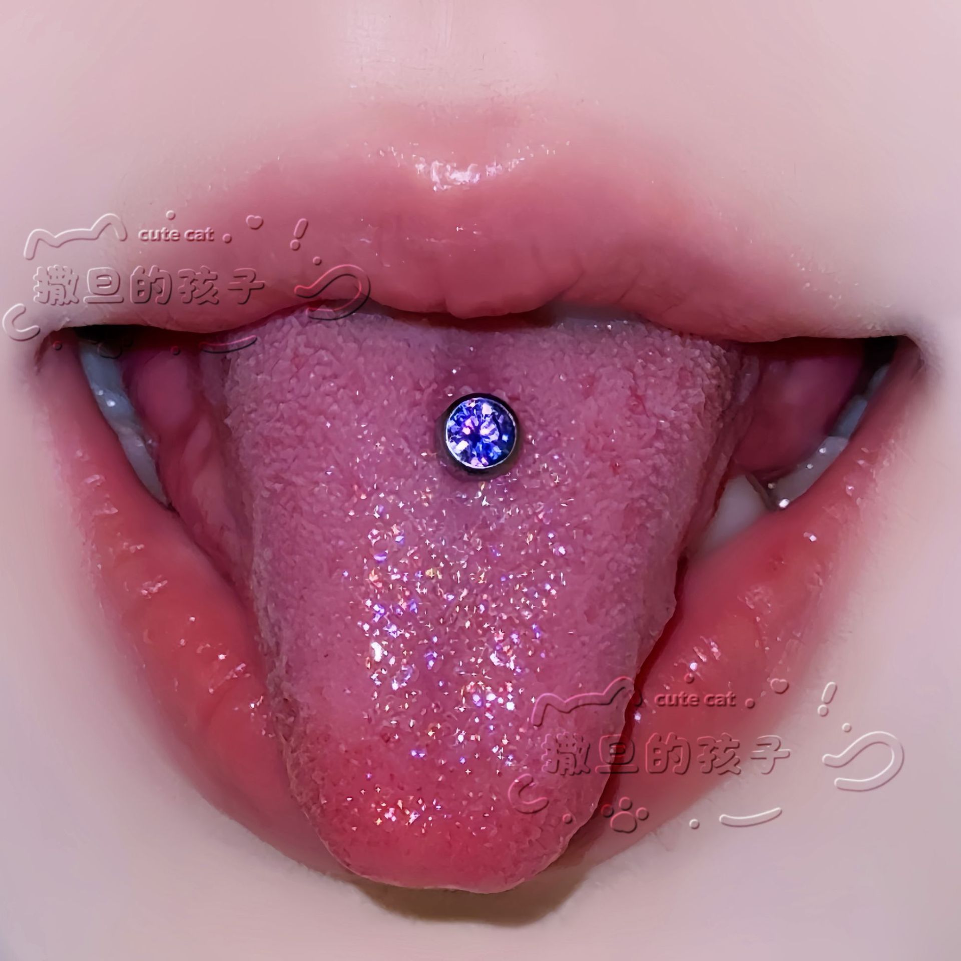 Satan's Child F136 Titanium Alloy Tongue Piercing – Natural Feel, Comfortable for Drinking, Extremely Shiny detail image 10