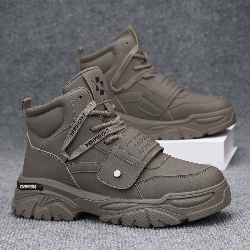 Высокие ботинки (Martens) мужские, массивная рифлёная подошва, с мягким воротником, 39–44