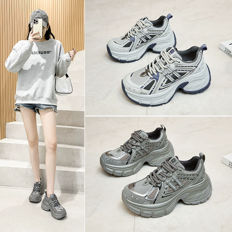 Внутренняя толстая подошва ретро папочка обувь женская весна 2025 новая спортивная обувь повседневная обувь немецкое обучение обувь