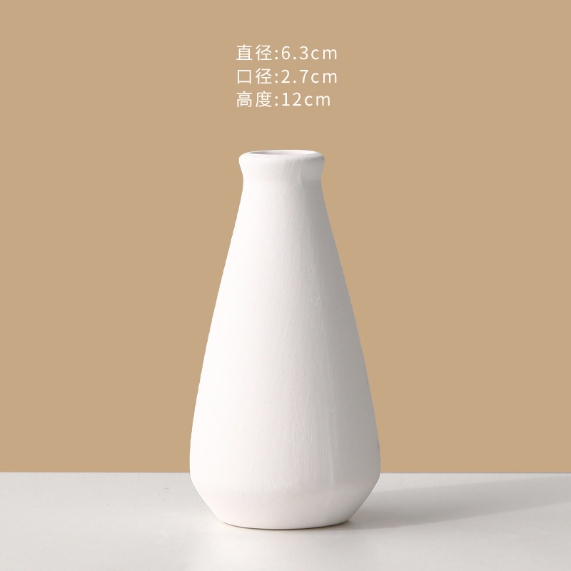Jarrón de cerámica en blanco simple bricolaje blanco embrión bajo vidriado pintura de color sin yeso pintura de la mano de los niños de cerámica en blanco liso envío gratuito