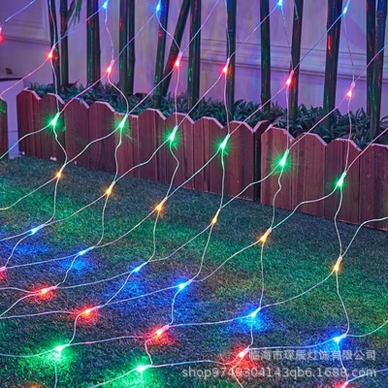 Lámpara led, luz de color, luz de ambiente solar, luz de red de pesca, luz de jardín, luz de césped, luz de cortina, luz decorativa, cadena de luz