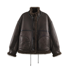 外贸2025冬季新款欧美风女装时尚潮人宽松飞行员夹克外套3548265