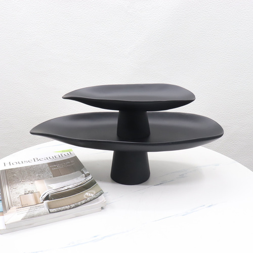 Minimalist modern resin tall fruit tray creative living room dining table tea table storage tray decorative item sample room ornament