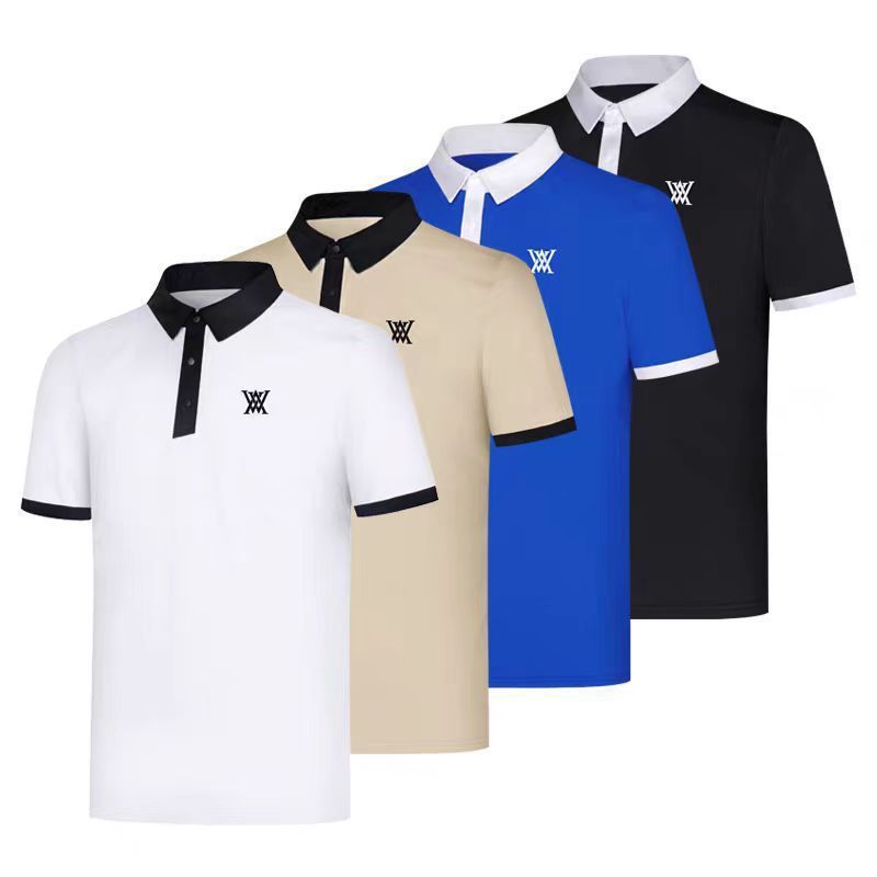New Summer Men's Golf Jersey Casual Outdoor Sports T-Shirt Quick-Drying Breathable Short-Sleeved Lapel Polo Shirt