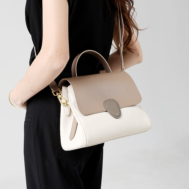 Elegante Damentasche Aus Echtleder Als Schulter- Und Umhängetasche_voghion.com