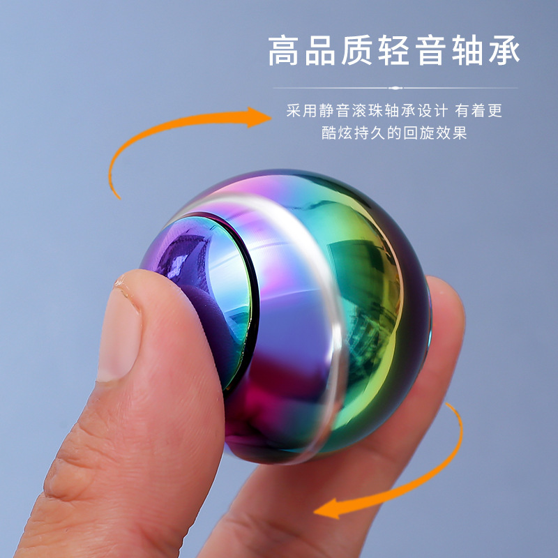 厂家直销新款锌合金EDC桌面陀螺圆球转运陀螺|undefined