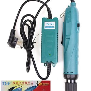 Tgf Electric Screwdriver with Power Supply, Adjustable Speed, 220V Semi-Automatic, 6mm Bit, Dark Green Electric Screwdriver
