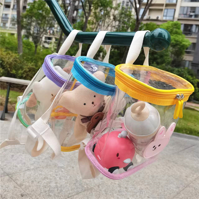 韩国同款儿童书包宝宝透明果冻背包小熊卡通防水男女孩双肩沙滩包详情1