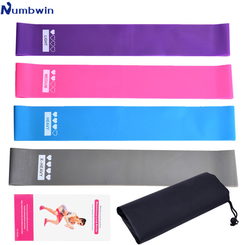 Numbwin latex love heart resistance bands with multiple resistance levels for fitness, men and women, hip training set