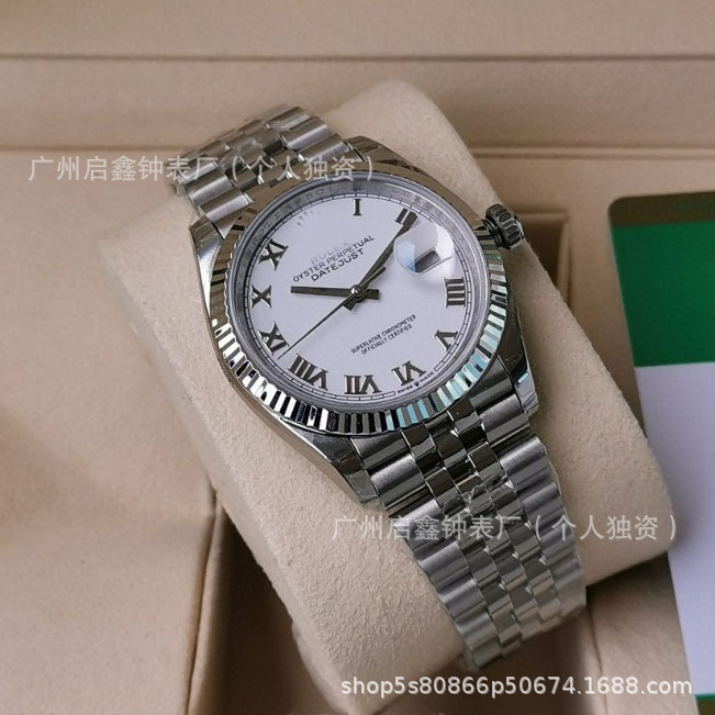 Laojia Oyster Perpetual Datejust Series 36mm Fully Automatic Mechanical Stainless Steel Strap Waterproof Women's Watch Dropshipping