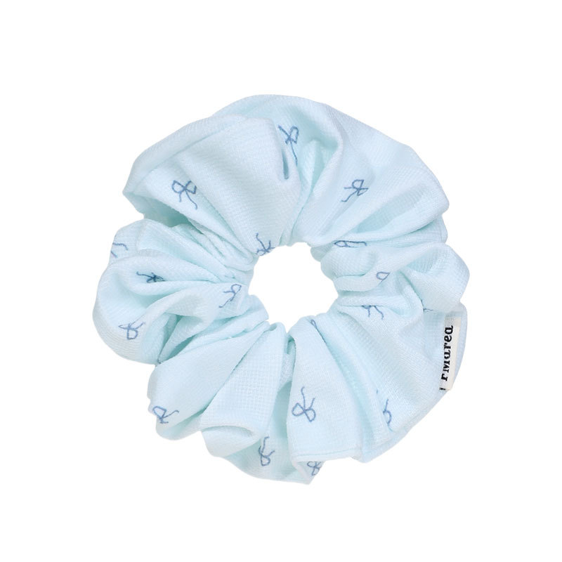 Mori pequeño arco fresco flor triturada intestino anillo de cabello para mujeres coreanas cabello cuerdas de cabello suaves cubierta de banda de goma de cuero