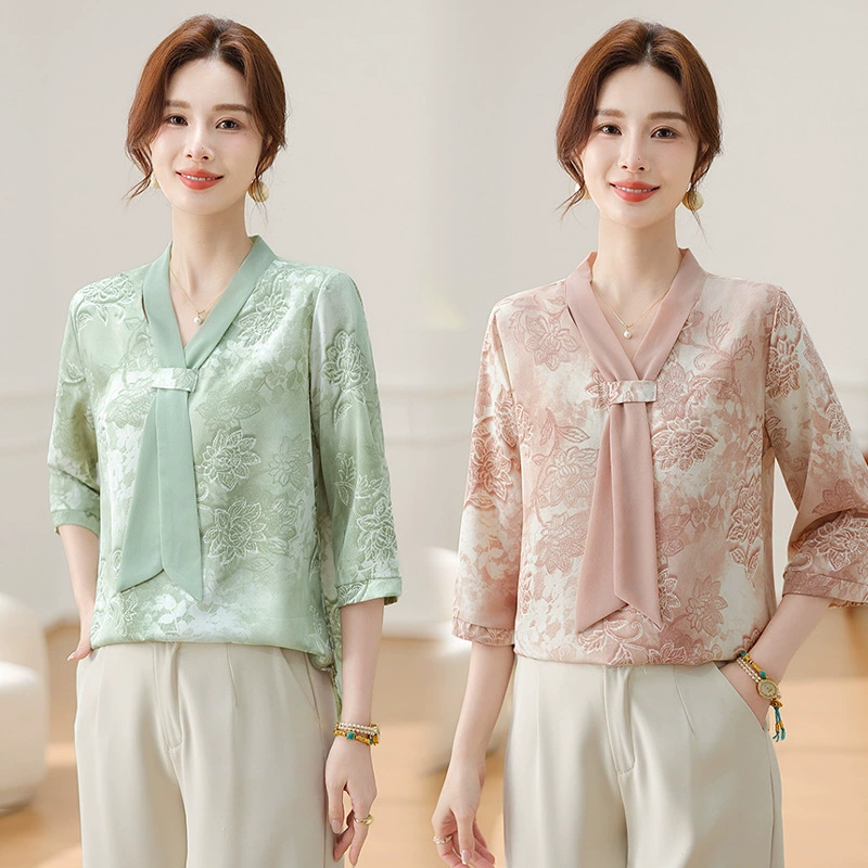 Новая одежда для мам. Топы ко Дню матери. Летние популярные топы с принтом. Женские нижние рубашки большого размера для женщин среднего и пожилого возраста.