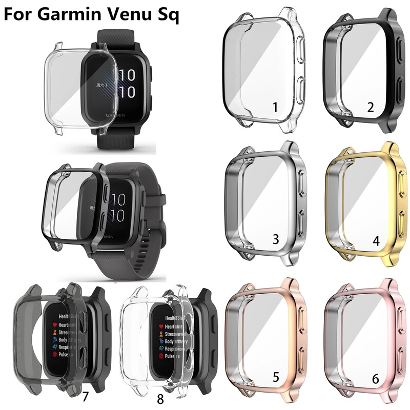 Suitable for Jiaming Venu sq electroplating all-inclusive tpu protective case Garmin music version anti-drop case
