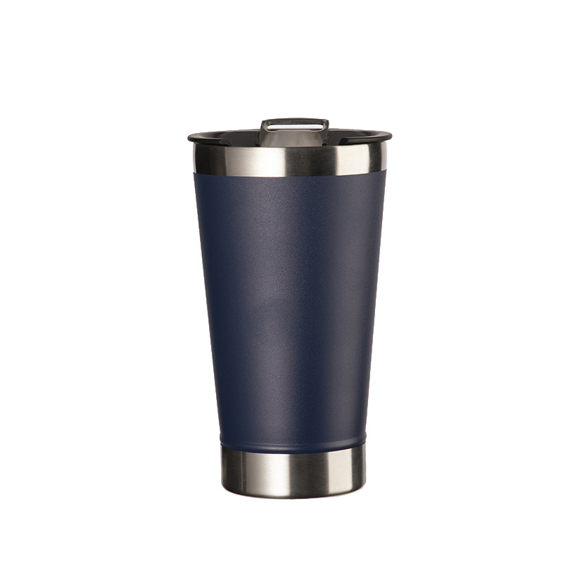 Taza de 20 oz con abridor de botellas incorporado, doble capa de acero inoxidable 304, termo para bebidas heladas o calientes, ideal para exteriores.