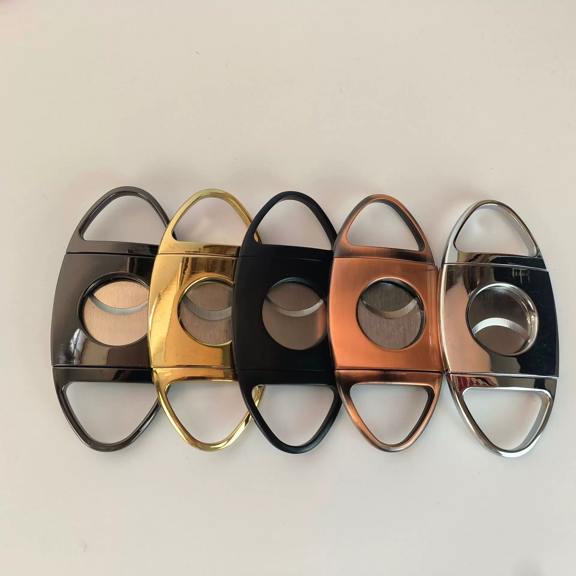 多色锌合金双刃雪茄剪简约烟具器便携式送男士可批发