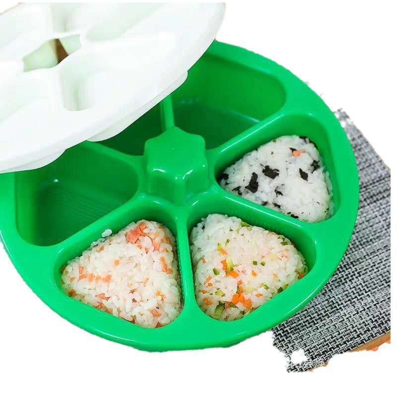 Triángulo de la bola de arroz Bento caja de sushi japonés herramienta de molienda de arroz de algas seis en uno herramienta de fabricación de moldes al por mayor