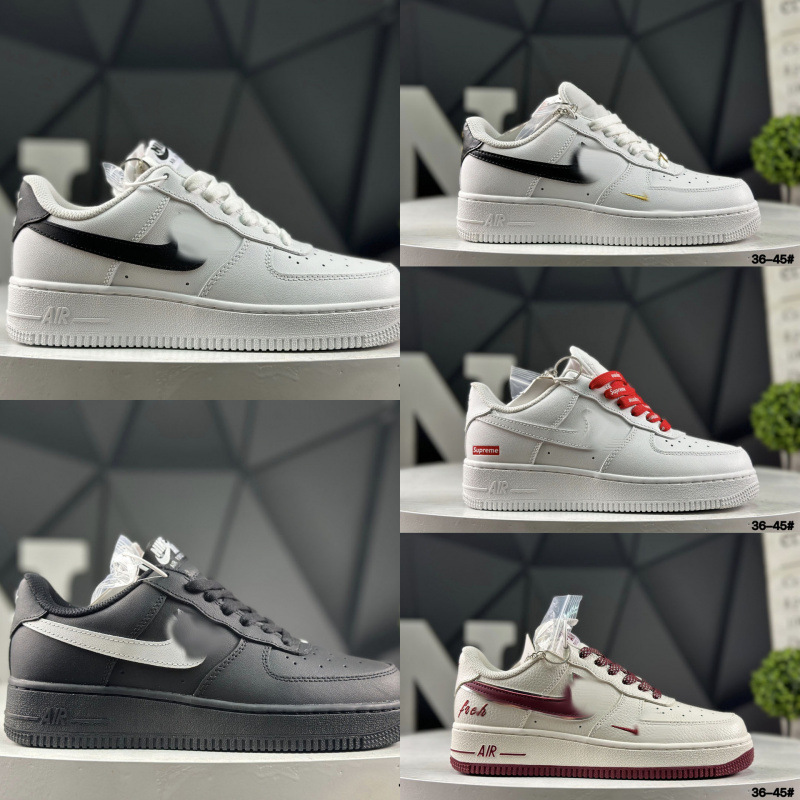 Cross-border, authentic, popular Air Force 1 AF1, cushioned, retro, low-top, versatile casual sneakers, white shoes