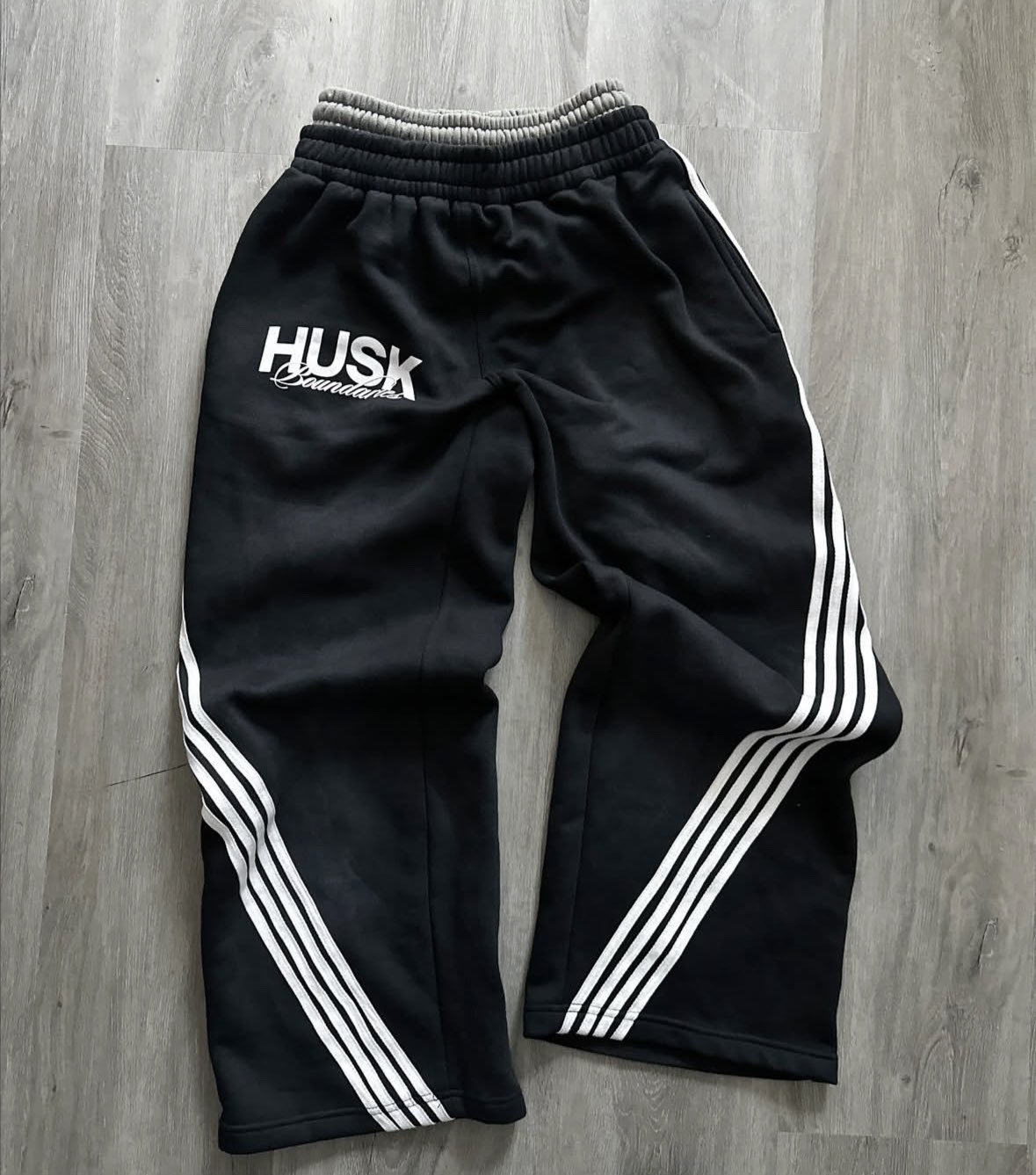 Pantalones deportivos de cintura doble a rayas de estilo hip-hop retro europeo y americano transfronterizo, pantalones largos deportivos informales de pierna recta y holgados, de dos piezas.