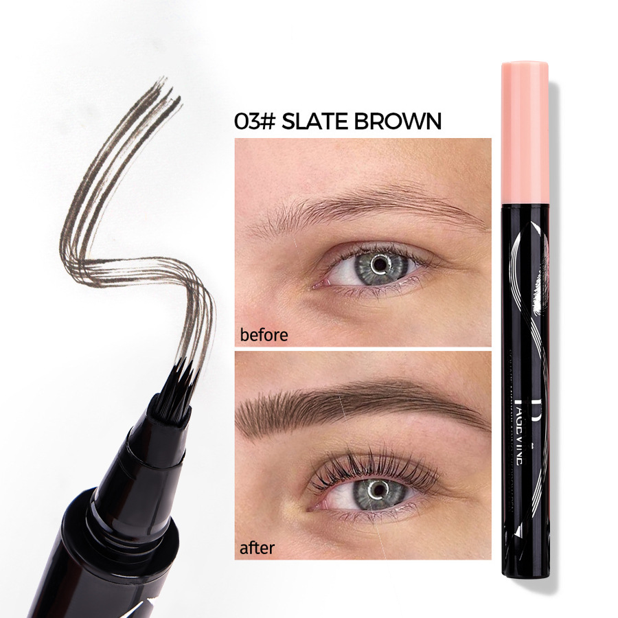 Lápiz de cejas PAGE VINE de Amazon, resistente al agua, al sudor, de larga duración, no se corre y crea cejas distintas y de aspecto natural.