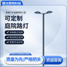户外庭院灯花园3米6米园林灯异形双头景观灯草地公园led防水路灯