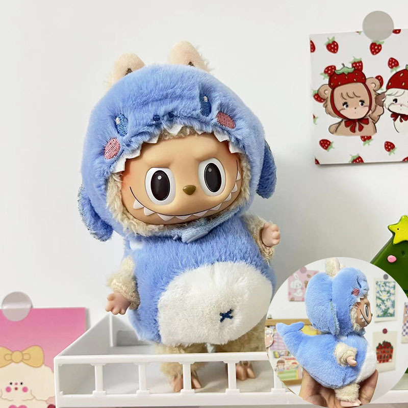 Solo ropa] 17cm colgante Macaron Labubu Labubu Time to chill ropa de muñeco de peluche